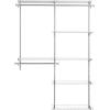 imageRubbermaid Configurations Deluxe Custom Closet Kit 36 Ft Adjustable Metal Wire Shelving White Finish Expandable Organization System Hardware Included for Home ClosetPantryLaundryMudroomTitanium