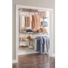 imageRubbermaid Configurations Deluxe Custom Closet Kit 36 Ft Adjustable Metal Wire Shelving White Finish Expandable Organization System Hardware Included for Home ClosetPantryLaundryMudroomTitanium