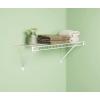 imageRubbermaid Direct Mount Wall Shelf 2 Ft Wide Mounting Hardware Kit Included White Wire Shelving Organizer System for HomeLaundryBathroomMudroomPantryLinen Closet 2 Length Metal3 Length