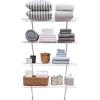 imageRubbermaid Direct Mount Wall Shelf 2 Ft Wide Mounting Hardware Kit Included White Wire Shelving Organizer System for HomeLaundryBathroomMudroomPantryLinen Closet 2 Length Metal3 Length