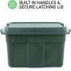 imageRubbermaid ECOSense Storage Containers with Lids Durable and Reusable Stackable Storage Bins for Garage or Home Organization Made From Recycled Materials 29 Gal  5 Pack37 Gal Pack of 3