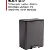 imageRubbermaid Elite Stainless Steel Metal Dual Stream StepOn Trash 105Gallon Charcoal Wastebasket HomeKitchen Trash and Recycle Bin Combo158 Gallon