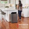 imageRubbermaid Elite Stainless Steel Slim Sensor Trash Can 12Gallon Batteries Included Charcoal Wastebasket for HomeKitchenHotelLobbyOffice 118GSensor