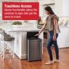 imageRubbermaid Elite Stainless Steel Slim Sensor Trash Can 12Gallon Batteries Included Charcoal Wastebasket for HomeKitchenHotelLobbyOffice 118GSensor