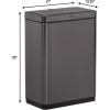 imageRubbermaid Elite Stainless Steel Slim Sensor Trash Can 12Gallon Batteries Included Charcoal Wastebasket for HomeKitchenHotelLobbyOffice 118GSensor