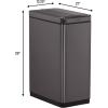 imageRubbermaid Elite Stainless Steel Slim Sensor Trash Can 12Gallon Batteries Included Charcoal Wastebasket for HomeKitchenHotelLobbyOffice 118GSlim Sensor
