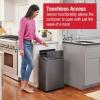 imageRubbermaid Elite Stainless Steel Slim Sensor Trash Can 12Gallon Batteries Included Charcoal Wastebasket for HomeKitchenHotelLobbyOffice 118GSlim Sensor