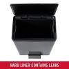 imageRubbermaid Elite Stainless Steel Slim StepOn Trash Can 12 Gallon Charcoal Wastebasket for HomeKitchenGarageApartmentOfficeStepOn
