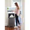 imageRubbermaid Elite Stainless Steel Slim StepOn Trash Can 12 Gallon Charcoal Wastebasket for HomeKitchenGarageApartmentOfficeStepOn