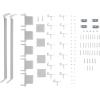 imageRubbermaid Full Closet Organization Shelf System Direct Wall Mount Adjustable from 35 Ft Mounting Hardware Kit Included White Wire Shelving Organizer System for HomeLaundryMudroomPantry
