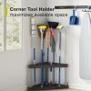 imageRubbermaid Garage Tool Tower Rack Easy to Assemble Wheeled Organizes up to 40 LongHandled ToolsRakes BroomsShovles in HomeHouseOutdoorShed BlackCorner Tower
