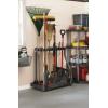 imageRubbermaid Garage Tool Tower Rack Easy to Assemble Wheeled Organizes up to 40 LongHandled ToolsRakes BroomsShovles in HomeHouseOutdoorShed BlackDeluxe Tower