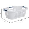 imageRubbermaid Large HipHugger Laundry BasketHamper 15Bushel White Stackable Storage BinOrganizer for BathroomBedroomDormHome15 Bushel