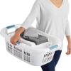 imageRubbermaid Large HipHugger Laundry BasketHamper 15Bushel White Stackable Storage BinOrganizer for BathroomBedroomDormHome21 Bushel