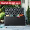 imageRubbermaid Medium Resin Outdoor Storage Deck Box 74 Gal Weather Resistant Black Deck Organization for HomeBackyardPool ChemicalsToysGarden ToolsPorchPatio CushionsCharcoal
