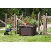 imageRubbermaid Medium Resin Outdoor Storage Deck Box 74 Gal Weather Resistant Black Deck Organization for HomeBackyardPool ChemicalsToysGarden ToolsPorchPatio CushionsBrown
