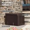 imageRubbermaid Medium Resin Outdoor Storage Deck Box 74 Gal Weather Resistant Black Deck Organization for HomeBackyardPool ChemicalsToysGarden ToolsPorchPatio CushionsBrown