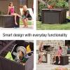 imageRubbermaid Medium Resin Outdoor Storage Deck Box 74 Gal Weather Resistant Black Deck Organization for HomeBackyardPool ChemicalsToysGarden ToolsPorchPatio CushionsBrown