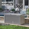 imageRubbermaid Medium Resin Outdoor Storage Deck Box 74 Gal Weather Resistant Black Deck Organization for HomeBackyardPool ChemicalsToysGarden ToolsPorchPatio CushionsGray