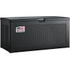 imageRubbermaid Medium Resin Outdoor Storage Deck Box 74 Gal Weather Resistant Black Deck Organization for HomeBackyardPool ChemicalsToysGarden ToolsPorchPatio CushionsCharcoal