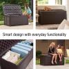 imageRubbermaid Medium Resin Outdoor Storage Deck Box 74 Gal Weather Resistant Black Deck Organization for HomeBackyardPool ChemicalsToysGarden ToolsPorchPatio CushionsBrown
