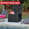 imageRubbermaid Medium Resin Outdoor Storage Deck Box 74 Gal Weather Resistant Black Deck Organization for HomeBackyardPool ChemicalsToysGarden ToolsPorchPatio CushionsCharcoal