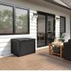 imageRubbermaid Medium Resin Outdoor Storage Deck Box 74 Gal Weather Resistant Black Deck Organization for HomeBackyardPool ChemicalsToysGarden ToolsPorchPatio CushionsCharcoal