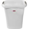 imageRubbermaid Open Top Trash Can 53Gallon White Plastic WastebasketGarbage Bin for HomeKitchenBathroomGarage