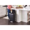 imageRubbermaid Premier Series III StepOn Trash Can for Home and Kitchen with Stainless Steel Rim 124 Gallon Charcoal for HomeKitchenGarageApartmentOffice124G  Metal Rim