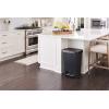 imageRubbermaid Premier Series III StepOn Trash Can for Home and Kitchen with Stainless Steel Rim 124 Gallon Charcoal for HomeKitchenGarageApartmentOffice124G  Metal Rim