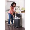 imageRubbermaid Premier Series III StepOn Trash Can for Home and Kitchen with Stainless Steel Rim 124 Gallon Charcoal for HomeKitchenGarageApartmentOffice124G  Metal Rim
