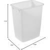 imageRubbermaid Small Kitchen Bathroom Trash Can 9 Gallons White Waste Basket for Under CounterKitchenOfficeBedroomBathroom