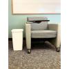 imageRubbermaid Small Kitchen Bathroom Trash Can 9 Gallons White Waste Basket for Under CounterKitchenOfficeBedroomBathroom