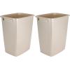 imageRubbermaid Small Trash 9Gallons Beige Plastic Garbage CanWastebasket for KitchenBathroom fits UnderSinkDeskCountertopCabinet 21quart BisqueBisque
