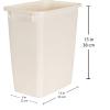 imageRubbermaid Small Trash 9Gallons Beige Plastic Garbage CanWastebasket for KitchenBathroom fits UnderSinkDeskCountertopCabinet 21quart BisqueBisque