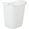 imageRubbermaid Small Trash Can Plastic 35Gallon14Court White Wastebasket for KitchenOfficeBedroomBathroom