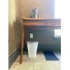 imageRubbermaid Spa Works Compact Contemporary Style 9 Quart Indoor Open Vanity Home Trash Container WhiteClear