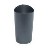 imageRubbermaid Spa Works Compact Contemporary Style 9 Quart Indoor Open Vanity Home Trash Container WhiteGunmetal Blue
