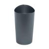 imageRubbermaid Spa Works Compact Contemporary Style 9 Quart Indoor Open Vanity Home Trash Container WhiteGunmetal Blue