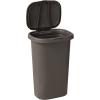 imageRubbermaid Spring Top Trash Can with Lid 13 Gallon Gray Plastic Garbage Bin for HomeKitchenOfficeGarageGray