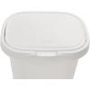 imageRubbermaid Spring Top Trash Can with Lid 13 Gallon Gray Plastic Garbage Bin for HomeKitchenOfficeGarageWhite