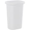 imageRubbermaid Spring Top Trash Can with Lid 13 Gallon Gray Plastic Garbage Bin for HomeKitchenOfficeGarageWhite