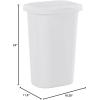 imageRubbermaid Spring Top Trash Can with Lid 13 Gallon Gray Plastic Garbage Bin for HomeKitchenOfficeGarageWhite
