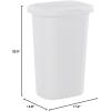 imageRubbermaid Spring Top Trash Can with Lid 13 Gallon Gray Plastic Garbage Bin for HomeKitchenOfficeGarageWhite