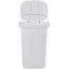 imageRubbermaid Spring Top Trash Can with Lid 13 Gallon Gray Plastic Garbage Bin for HomeKitchenOfficeGarageWhite