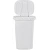 imageRubbermaid Spring Top Trash Can with Lid 13 Gallon Gray Plastic Garbage Bin for HomeKitchenOfficeGarageWhite