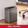 imageRubbermaid Stainless Steel SemiRound StepOn Trash Can 16Gallon Charcoal Small Wastebasket with Lid for HomeKitchenBathroomOfficeOpen Top