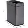 imageRubbermaid Stainless Steel SemiRound StepOn Trash Can 16Gallon Charcoal Small Wastebasket with Lid for HomeKitchenBathroomOfficeOpen Top