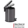 imageRubbermaid Stainless Steel SemiRound StepOn Trash Can 16Gallon Charcoal Small Wastebasket with Lid for HomeKitchenBathroomOfficeRound StepOn