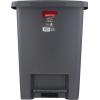 imageRubbermaid StepOn Trash Can with Lid 825Gallon Gray Easy Clean Wastebasket for HomeKitchenBedroomOfficeGray